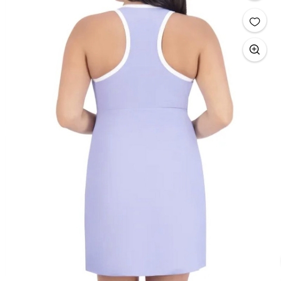 SAGE Collective Blue Iris/White Racerback Athletic Dress w/ Shorties - Size M - Picture 2 of 13